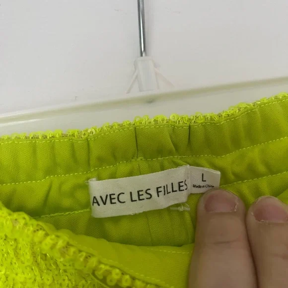 Avec les filles Anthropologie wide leg sequin pants - Picture 4 of 8